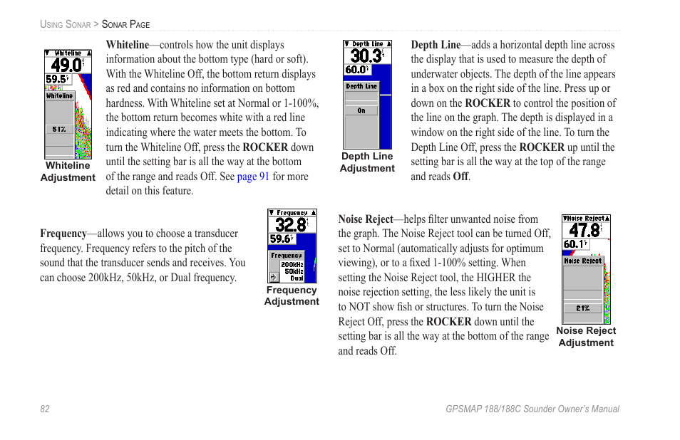 Garmin GPSMAP 188C Sounder User Manual | Page 88 / 126