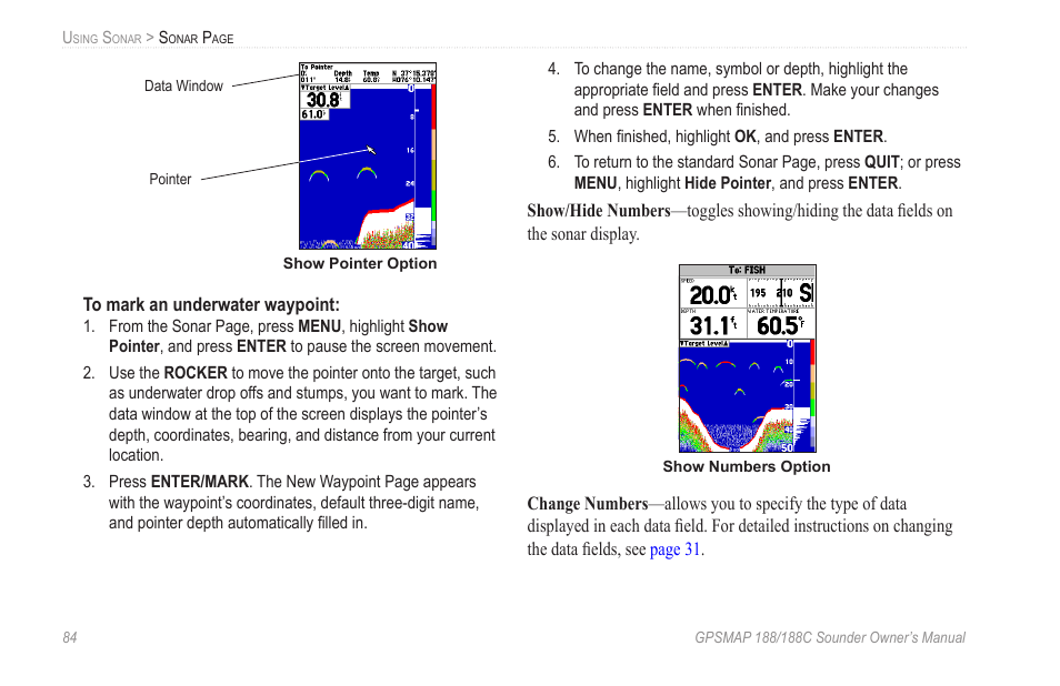 Garmin GPSMAP 188C Sounder User Manual | Page 90 / 126