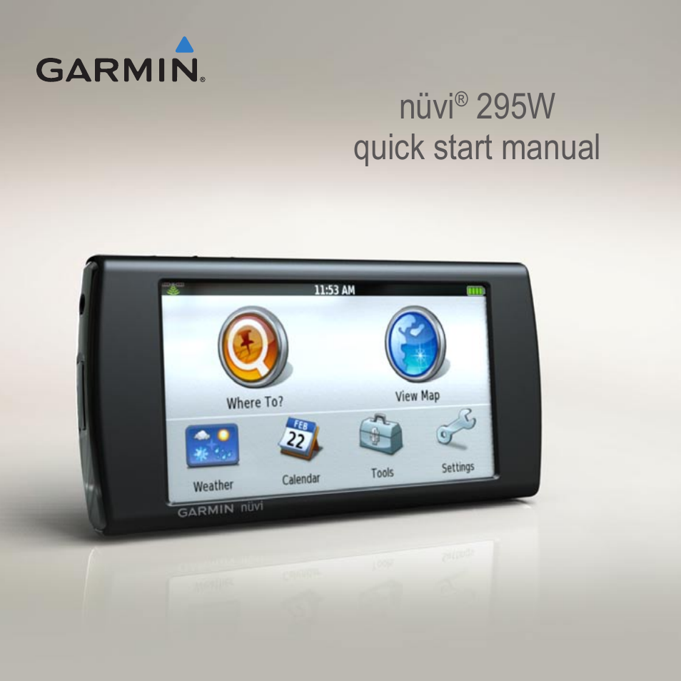 Garmin nuvi 295W User Manual | 16 pages