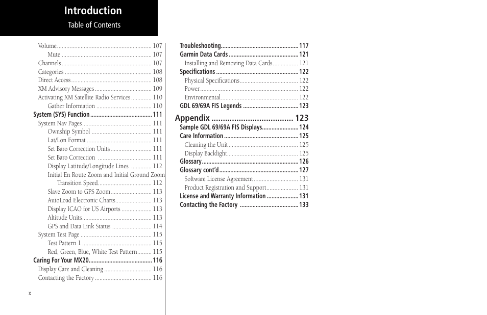 Introduction | Garmin MX20 User Manual | Page 12 / 152