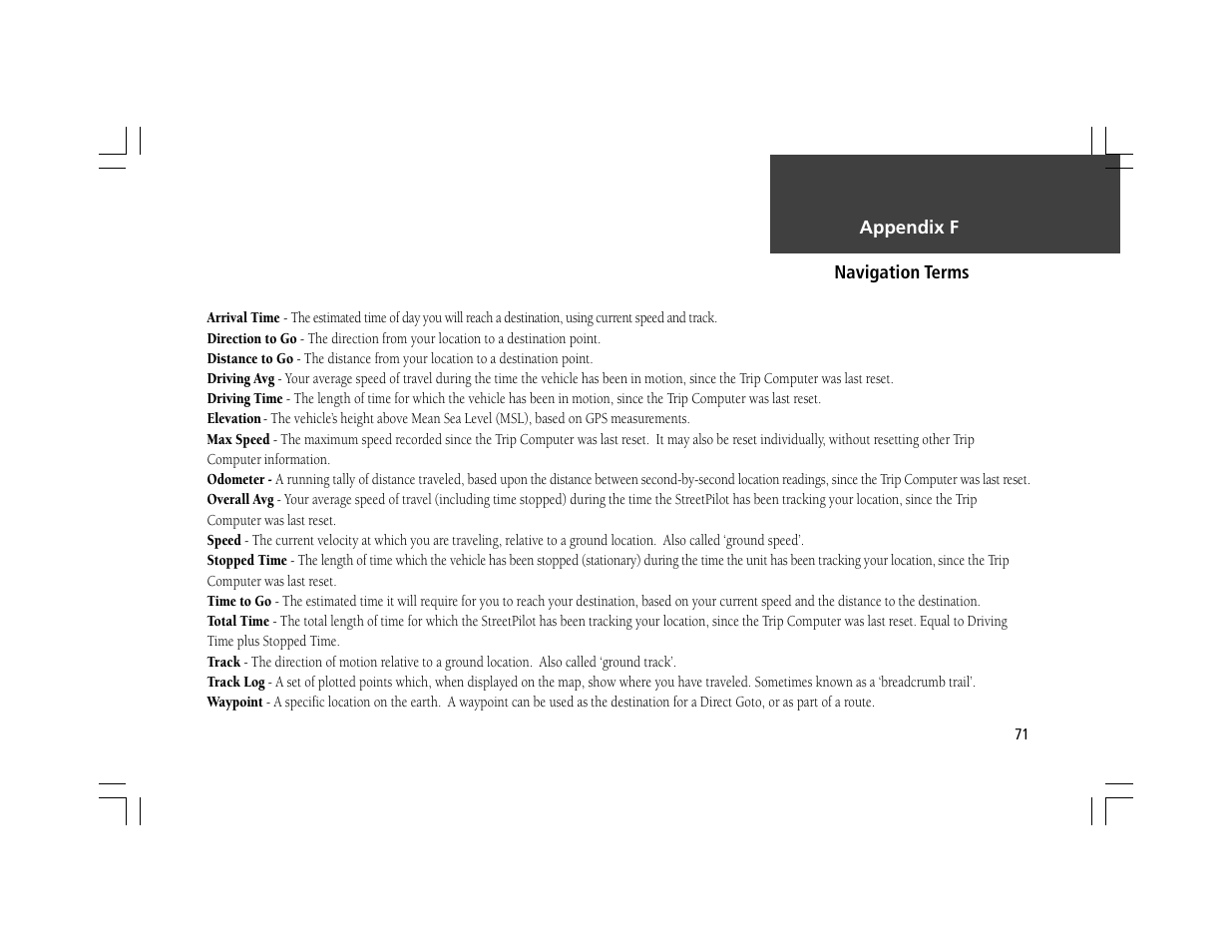 Garmin StreetPilot User Manual | Page 81 / 88