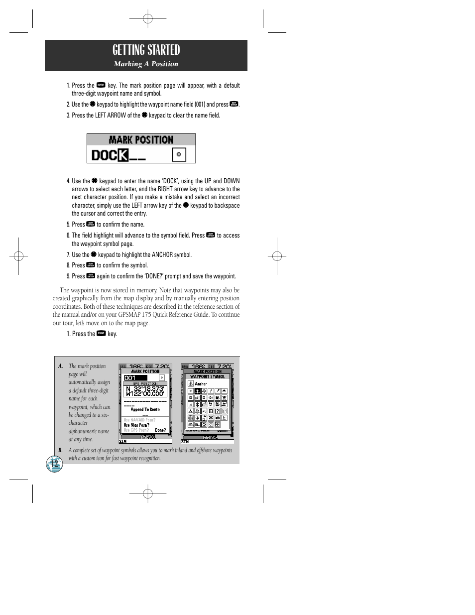 Getting started | Garmin GPSMAP 175 User Manual | Page 16 / 100