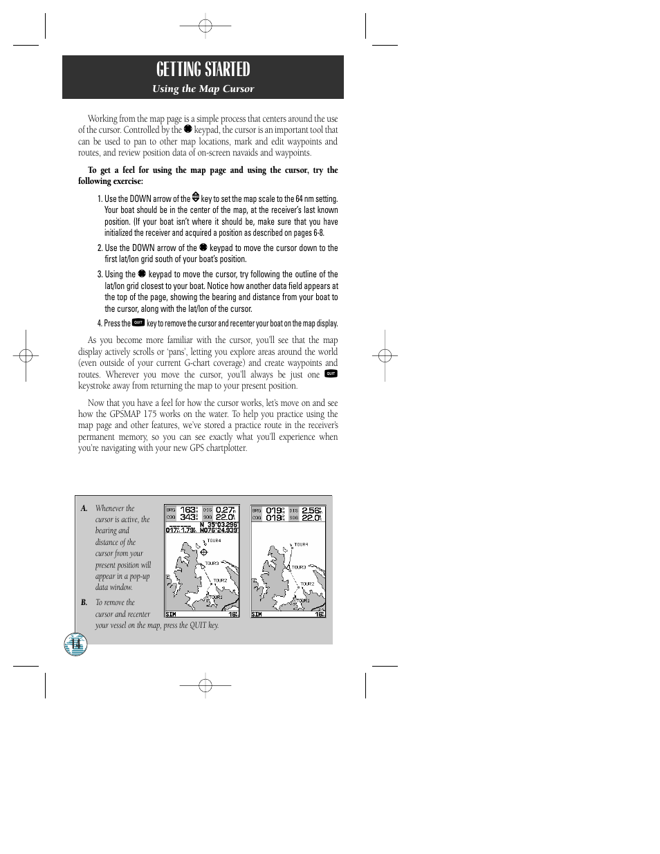 Getting started | Garmin GPSMAP 175 User Manual | Page 18 / 100