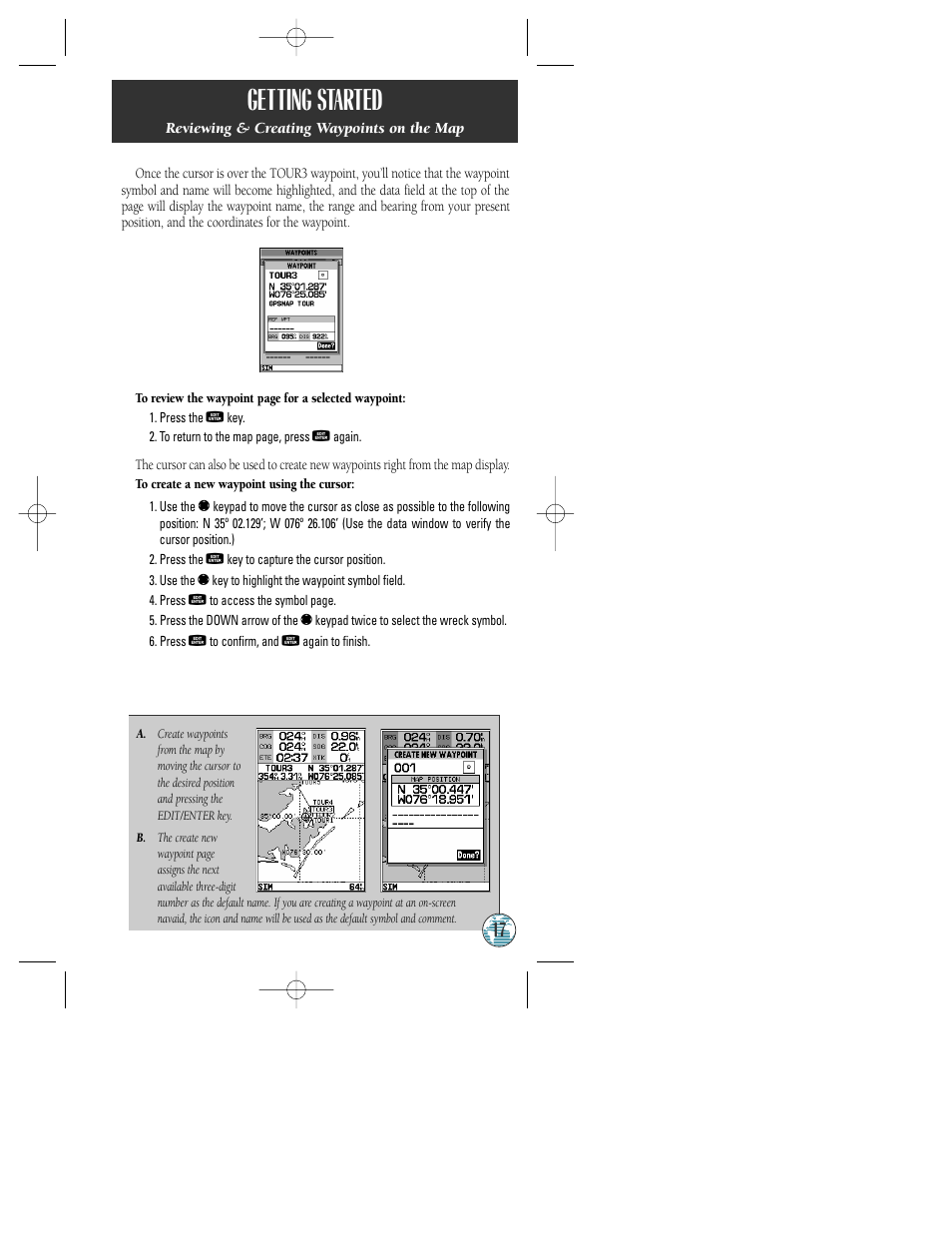 Getting started | Garmin GPSMAP 175 User Manual | Page 21 / 100