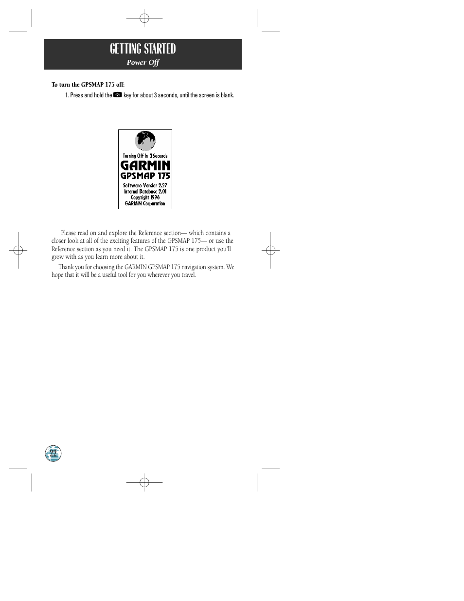 Getting started | Garmin GPSMAP 175 User Manual | Page 26 / 100