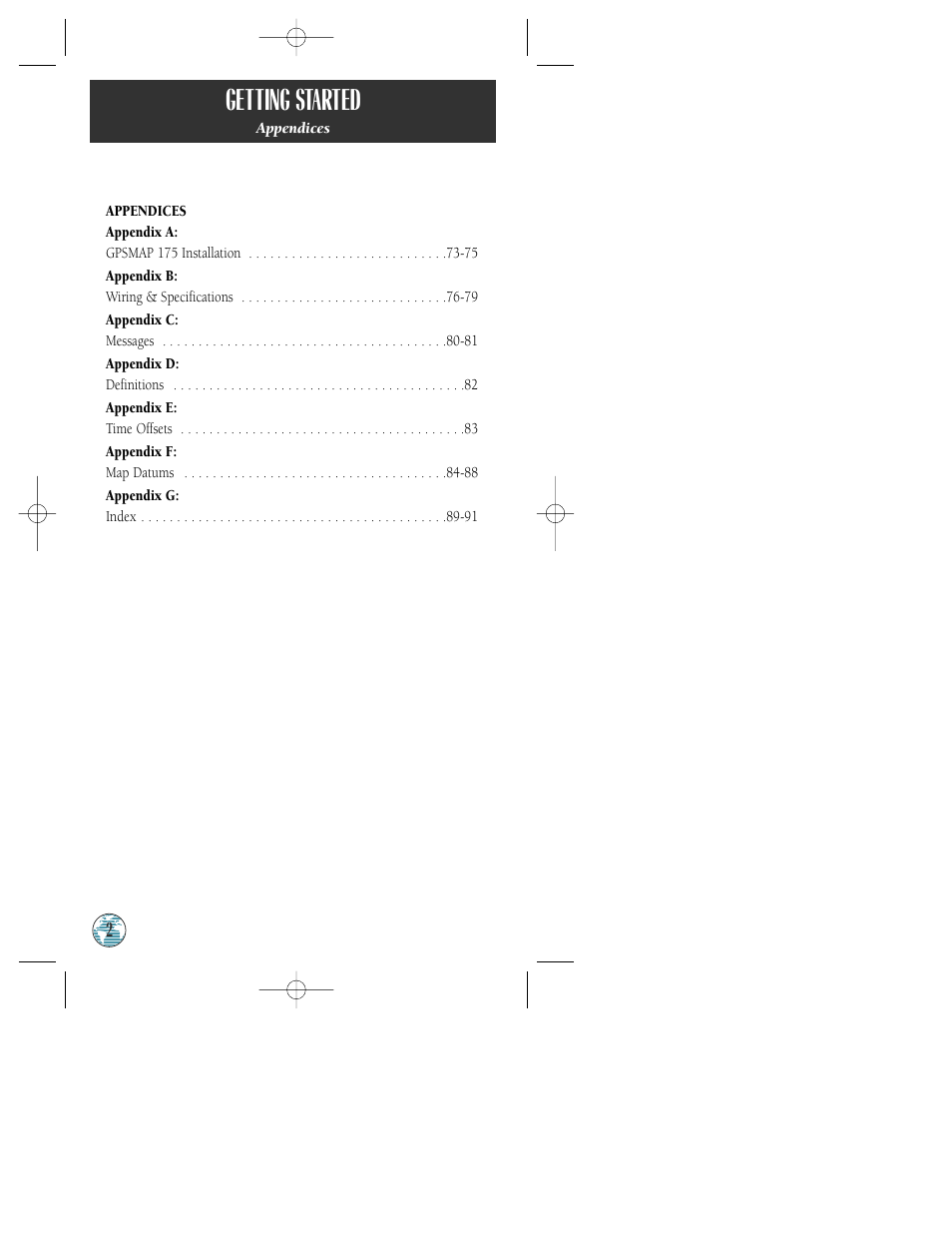 Getting started | Garmin GPSMAP 175 User Manual | Page 6 / 100