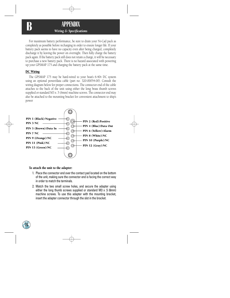 Appendix | Garmin GPSMAP 175 User Manual | Page 80 / 100