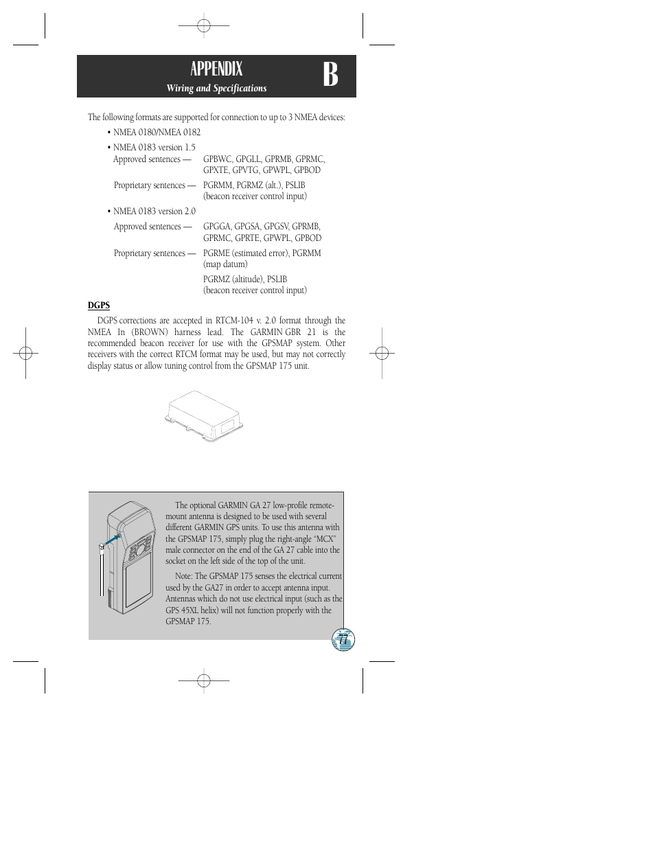 Appendix | Garmin GPSMAP 175 User Manual | Page 81 / 100