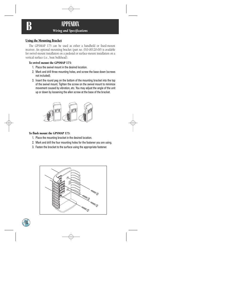 Appendix | Garmin GPSMAP 175 User Manual | Page 82 / 100