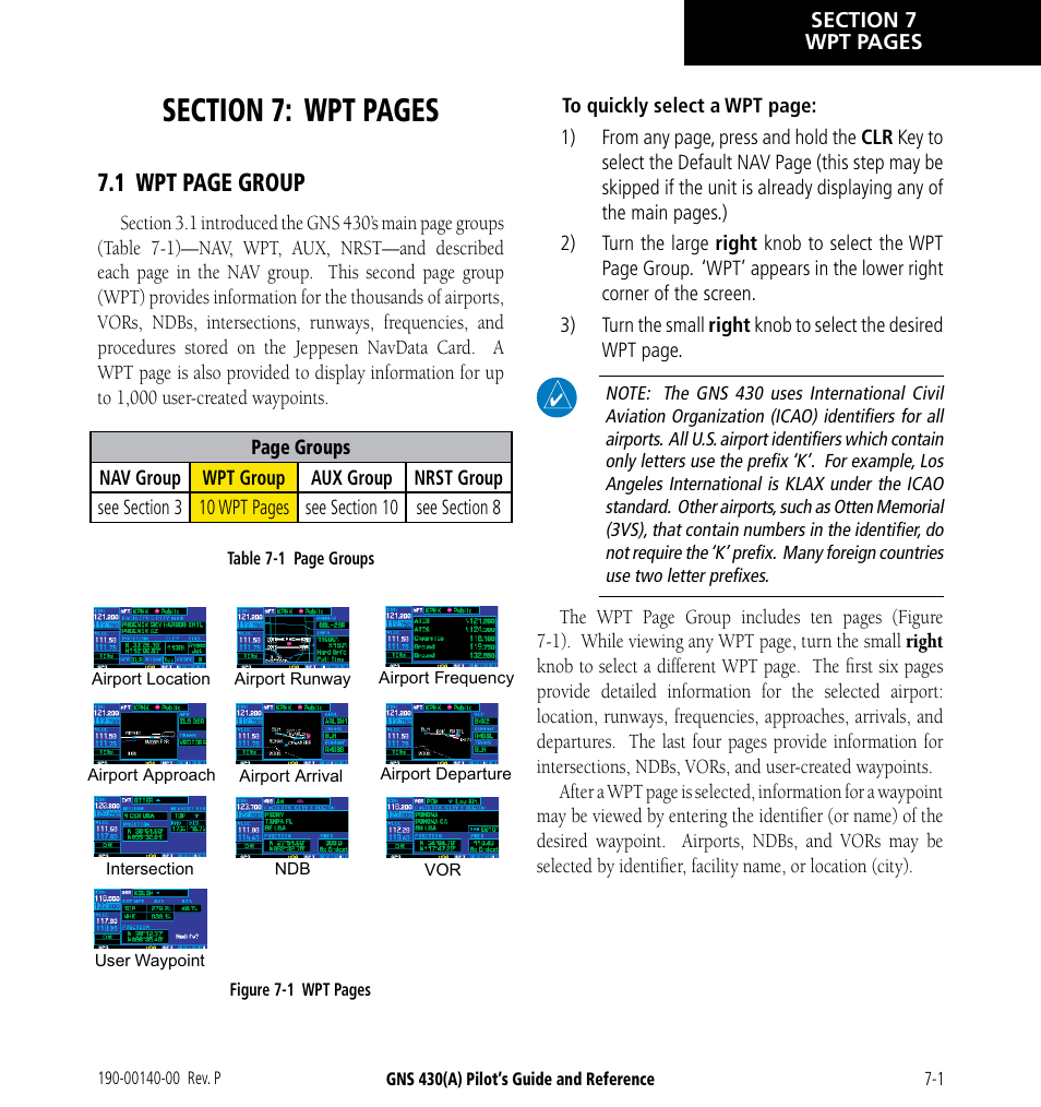 1 wpt page group | Garmin GNS 430 User Manual | Page 117 / 266