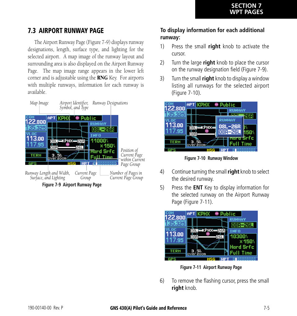 3 airport runway page | Garmin GNS 430 User Manual | Page 121 / 266