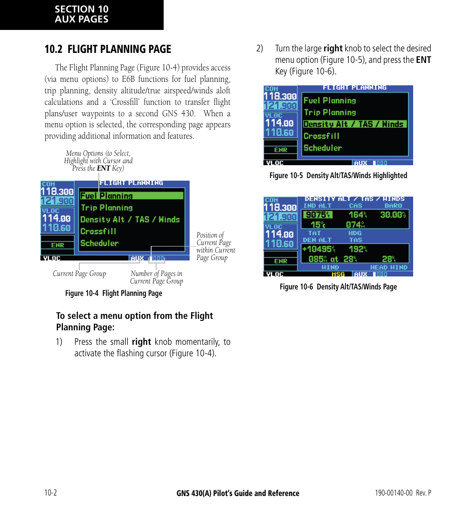 2 flight planning page | Garmin GNS 430 User Manual | Page 160 / 266