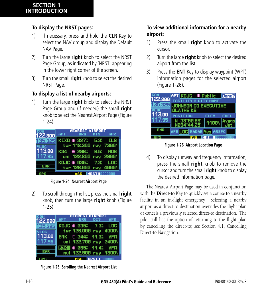 Garmin GNS 430 User Manual | Page 24 / 266