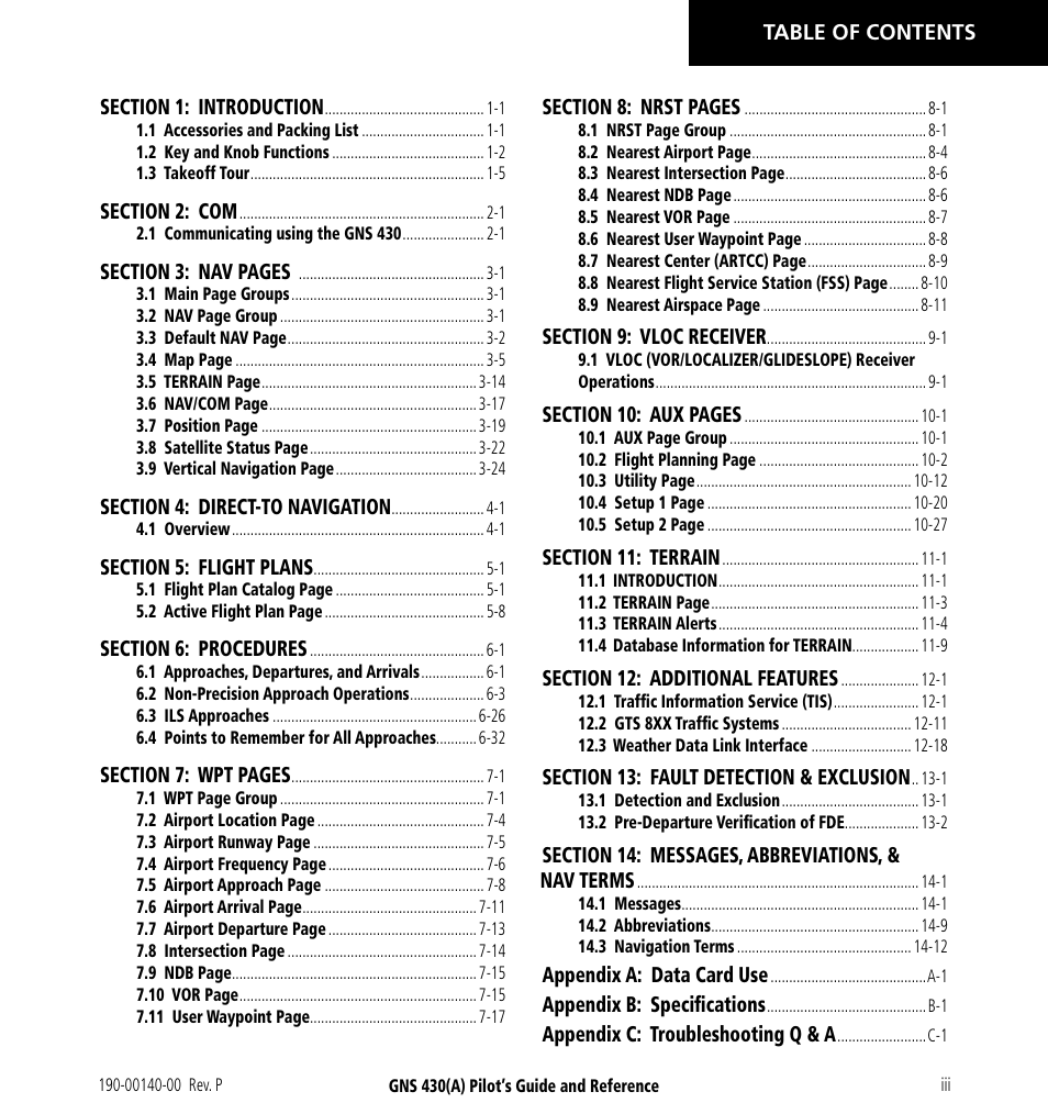 Garmin GNS 430 User Manual | Page 5 / 266