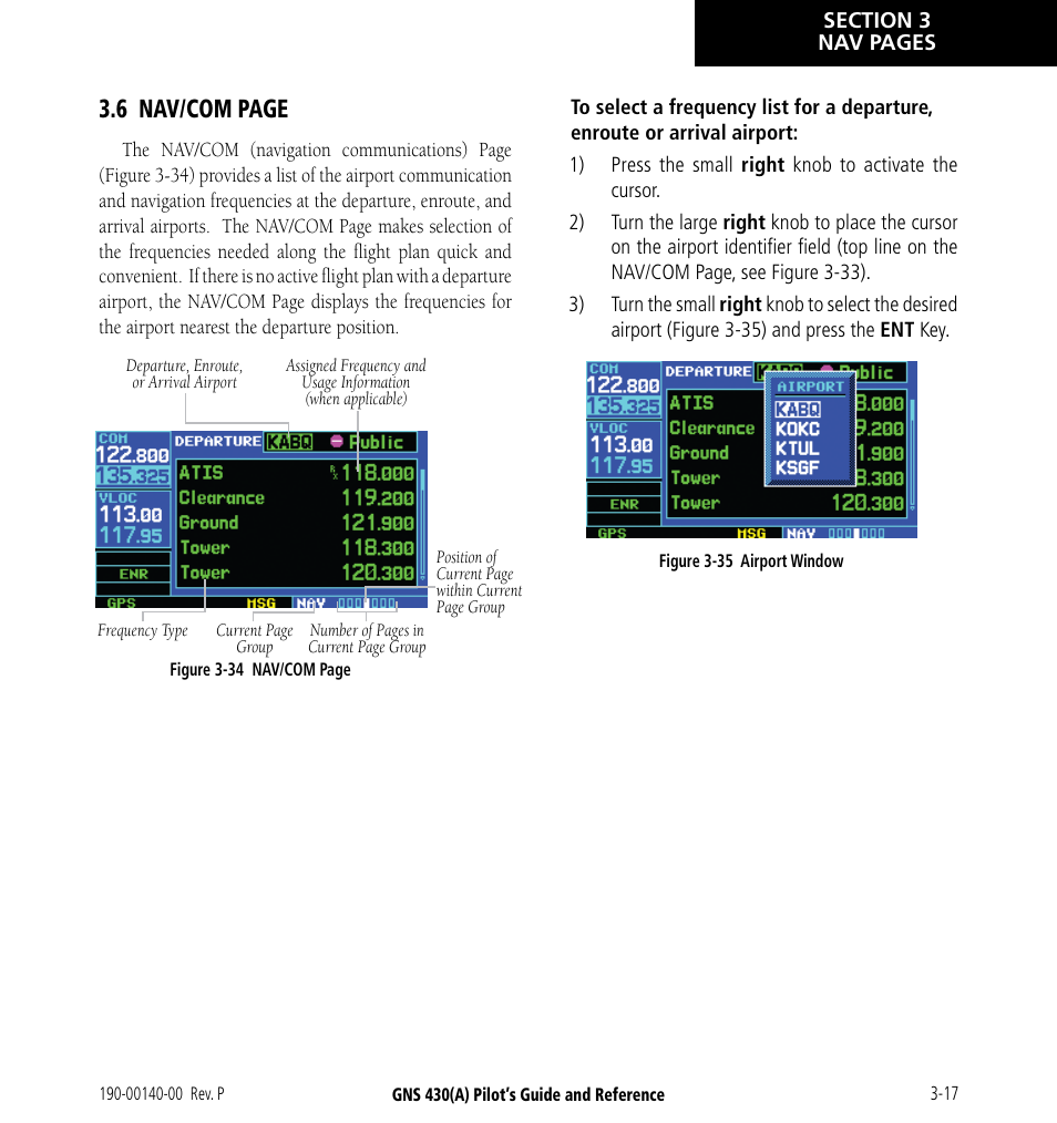 6 nav/com page | Garmin GNS 430 User Manual | Page 51 / 266