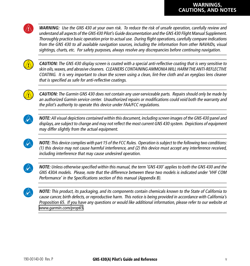 Garmin GNS 430 User Manual | Page 7 / 266