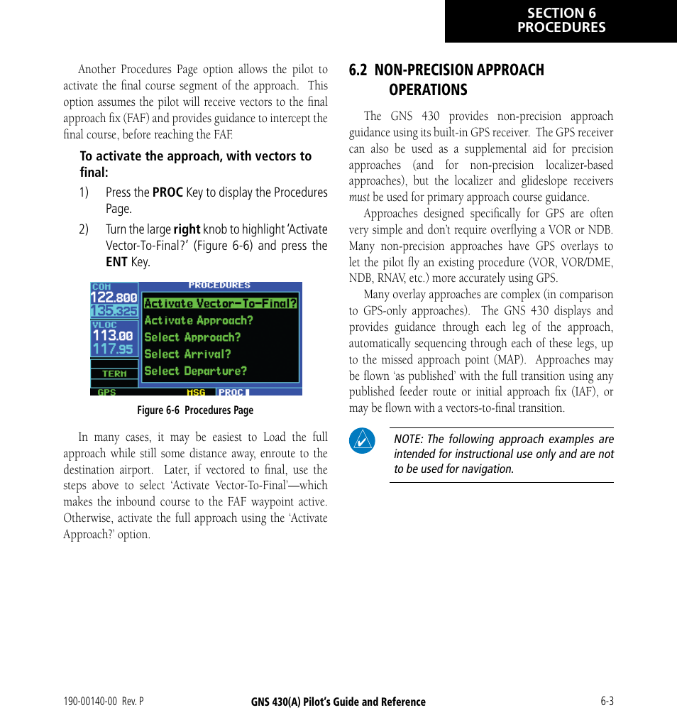 2 non-precision approach operations, 2 non-precision approach operations -3 | Garmin GNS 430 User Manual | Page 85 / 266