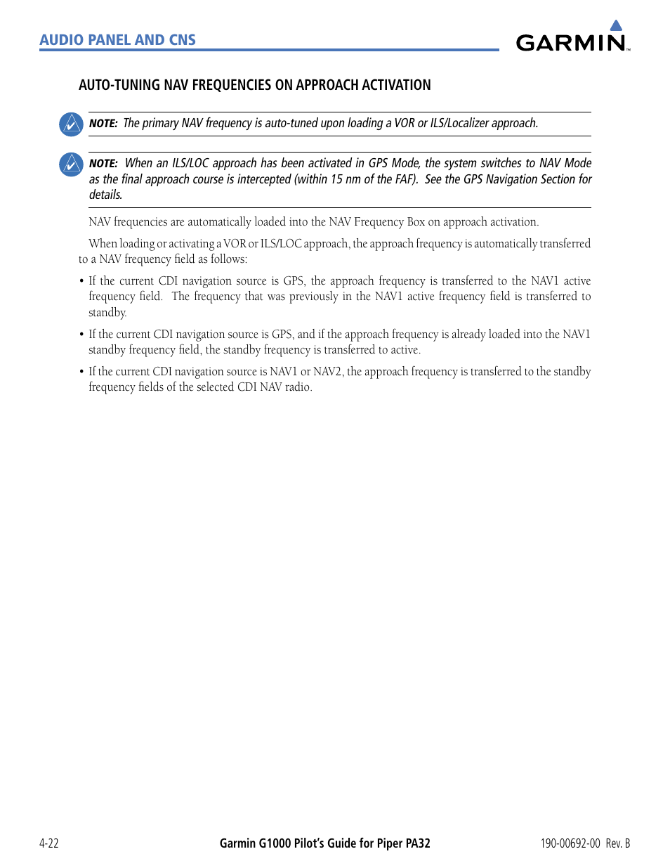 Garmin G1000 Piper PA32 User Manual | Page 116 / 450
