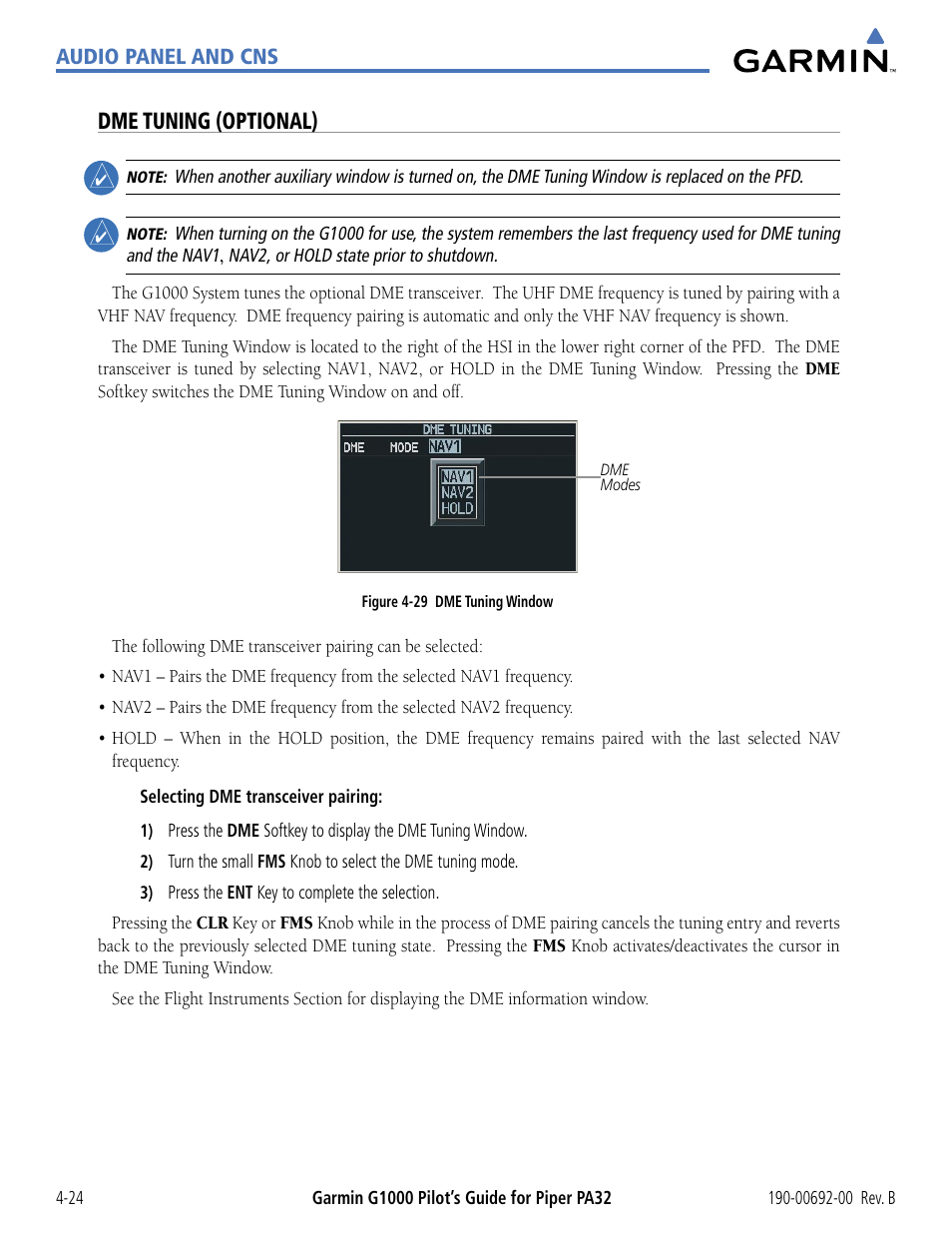 Dme tuning (optional) | Garmin G1000 Piper PA32 User Manual | Page 118 / 450