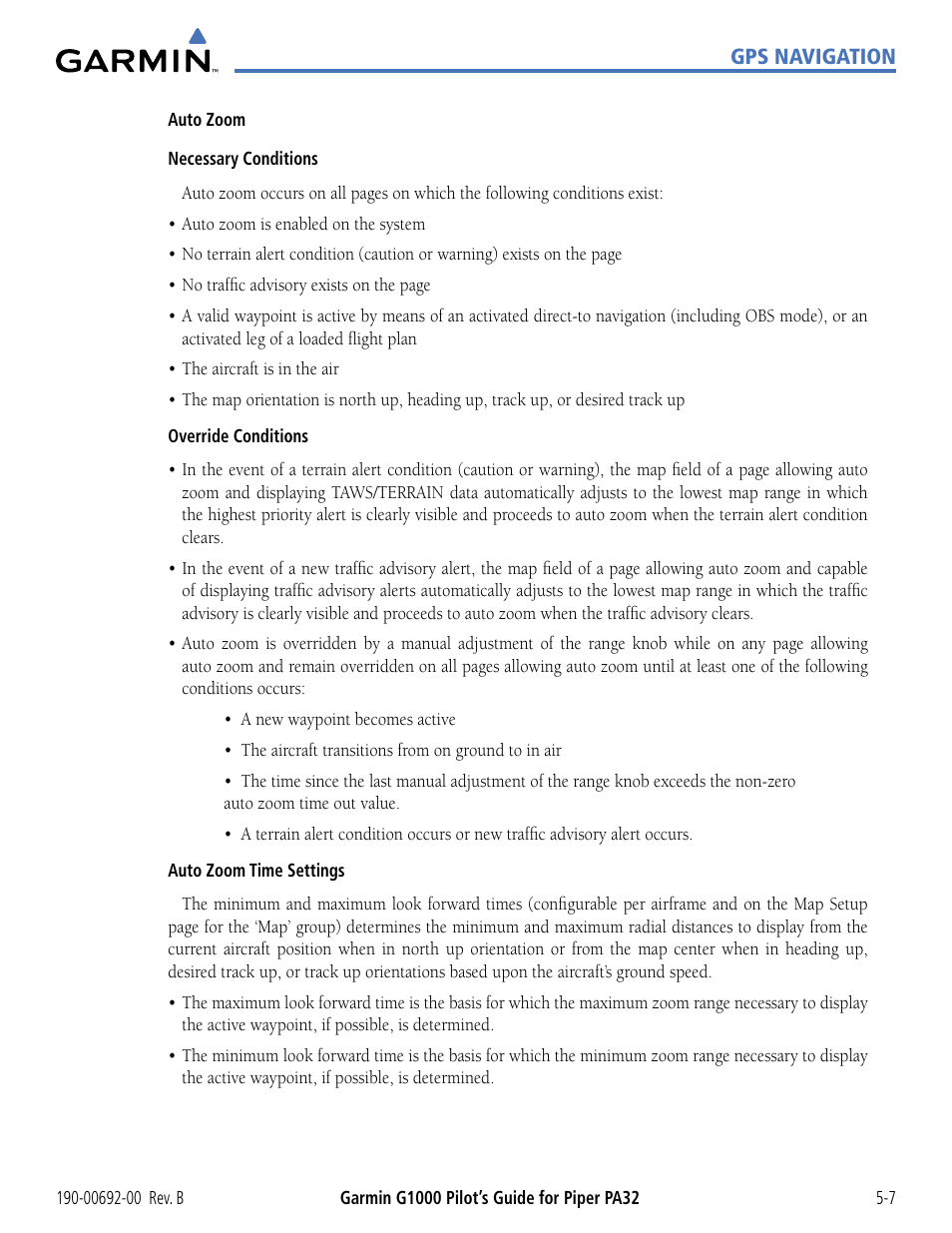 Garmin G1000 Piper PA32 User Manual | Page 141 / 450