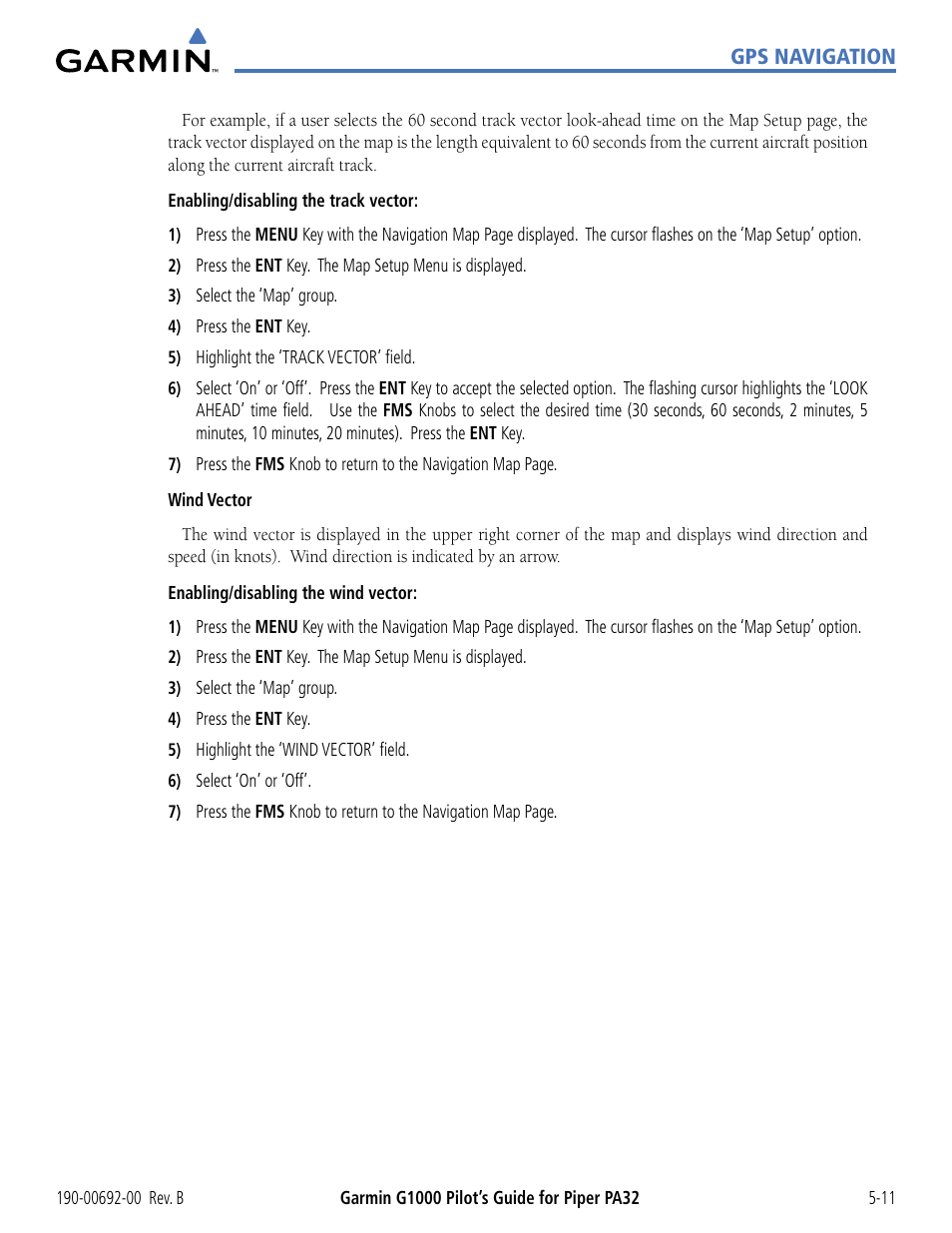 Garmin G1000 Piper PA32 User Manual | Page 145 / 450