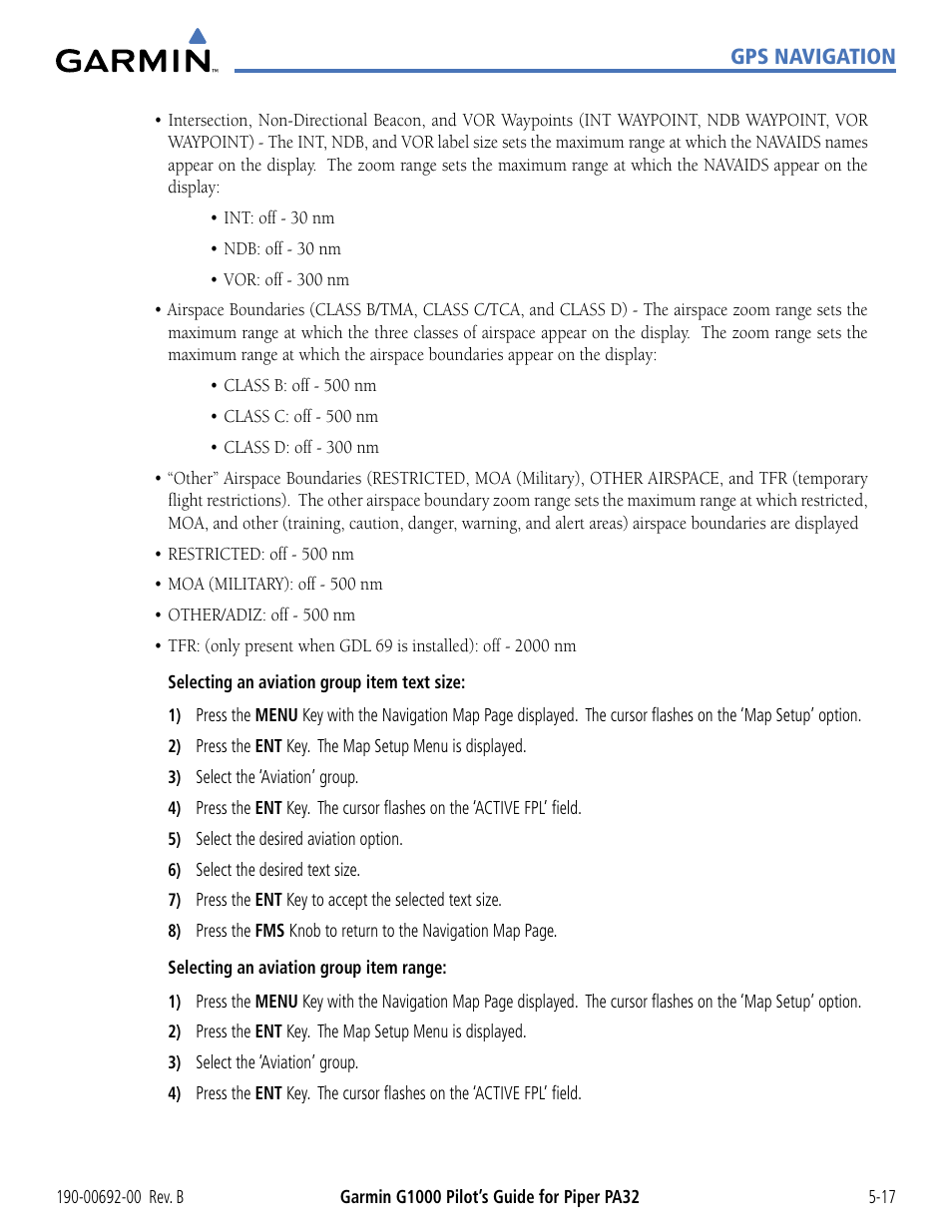 Garmin G1000 Piper PA32 User Manual | Page 151 / 450