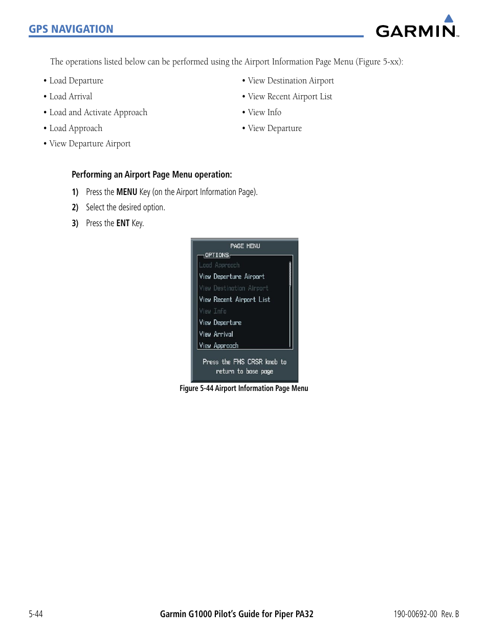 Garmin G1000 Piper PA32 User Manual | Page 178 / 450