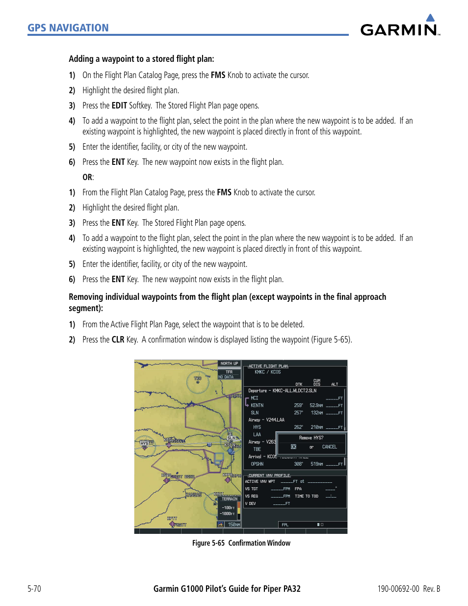 Garmin G1000 Piper PA32 User Manual | Page 204 / 450