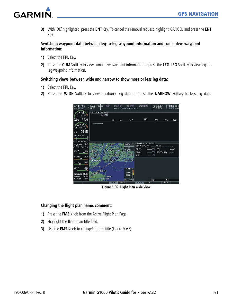 Garmin G1000 Piper PA32 User Manual | Page 205 / 450