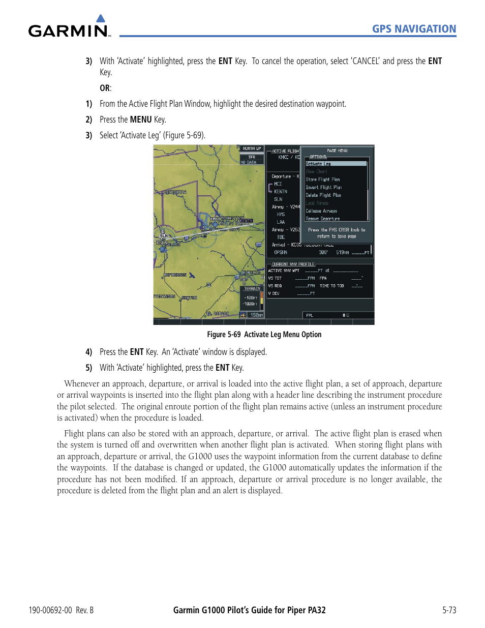 Garmin G1000 Piper PA32 User Manual | Page 207 / 450