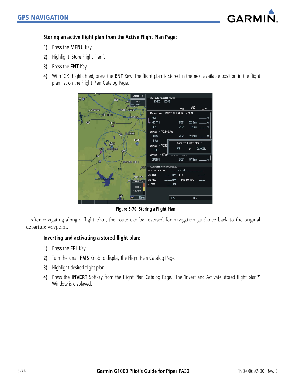 Garmin G1000 Piper PA32 User Manual | Page 208 / 450
