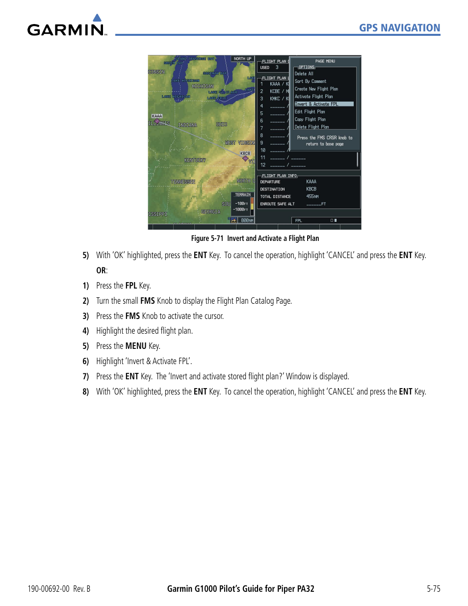 Garmin G1000 Piper PA32 User Manual | Page 209 / 450