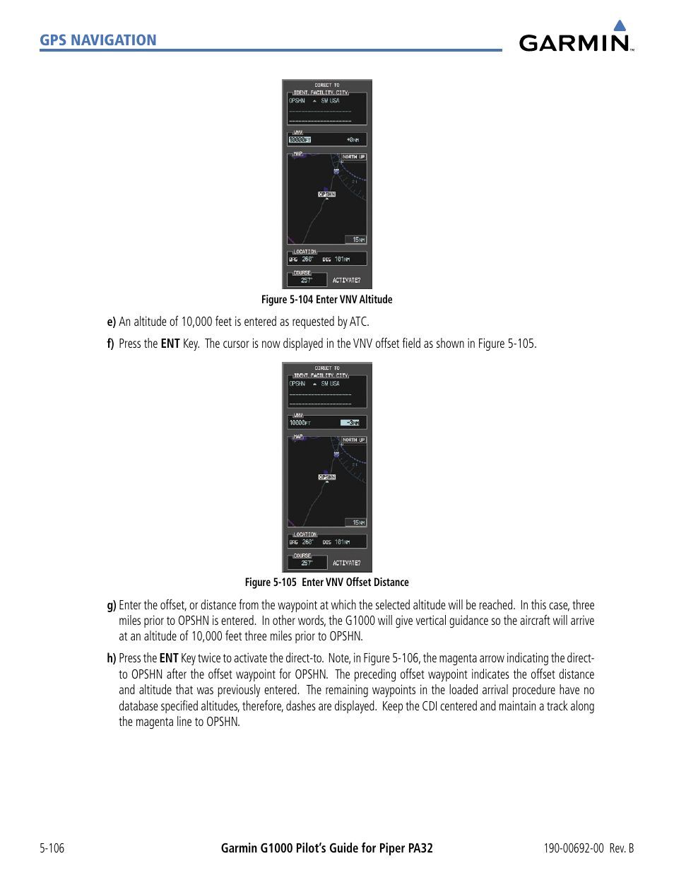 Garmin G1000 Piper PA32 User Manual | Page 240 / 450