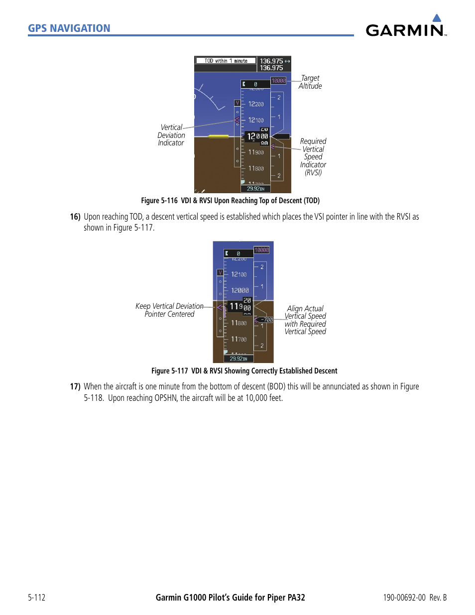 Gps navigation | Garmin G1000 Piper PA32 User Manual | Page 246 / 450