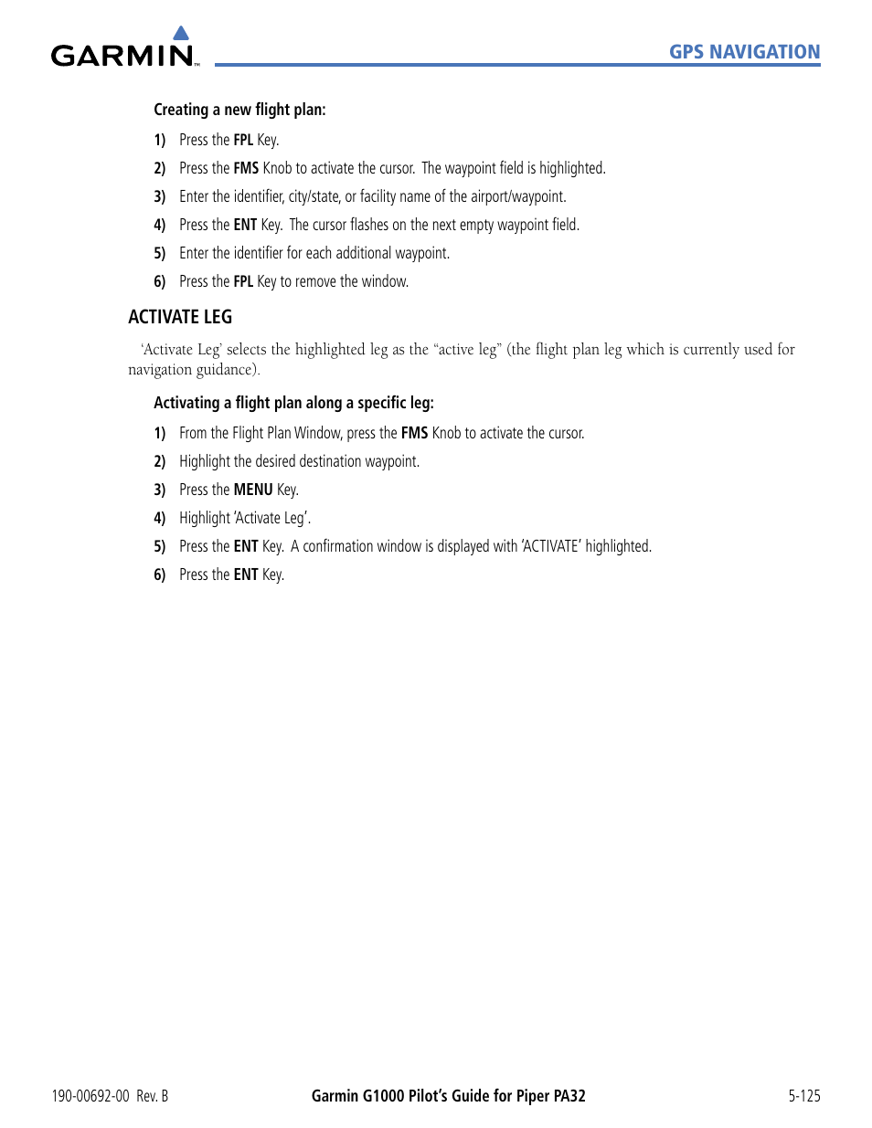 Garmin G1000 Piper PA32 User Manual | Page 259 / 450
