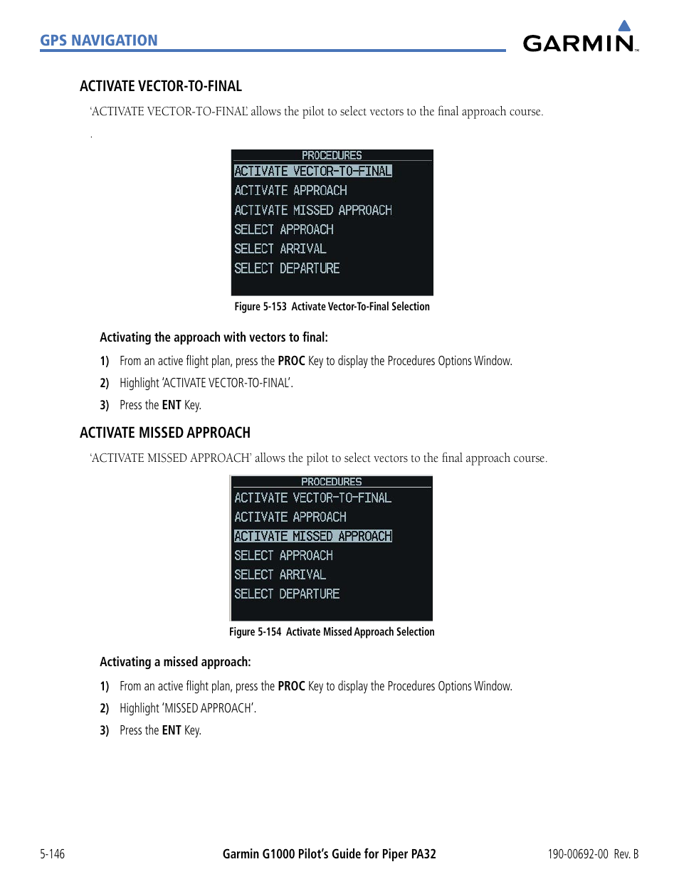 Garmin G1000 Piper PA32 User Manual | Page 280 / 450