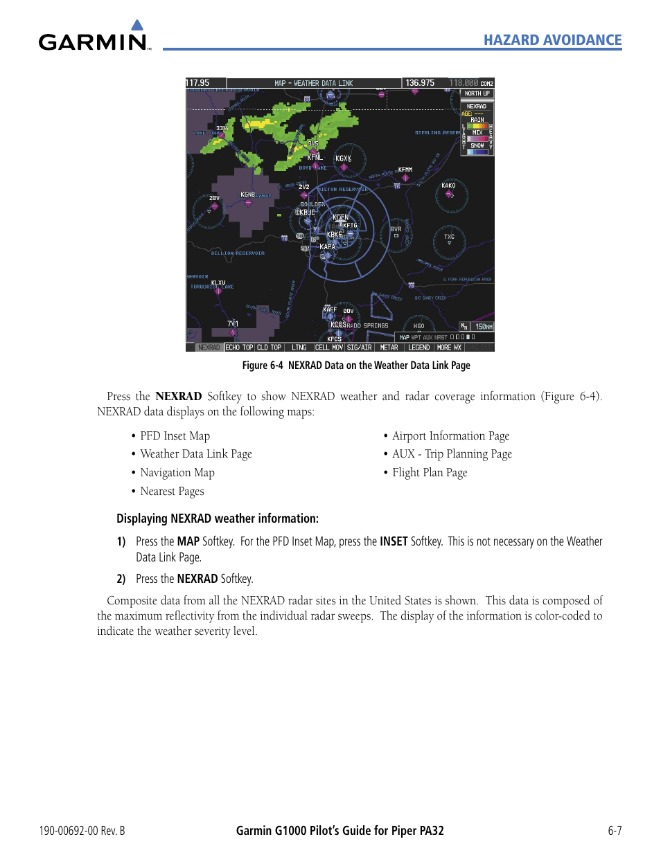 Garmin G1000 Piper PA32 User Manual | Page 287 / 450