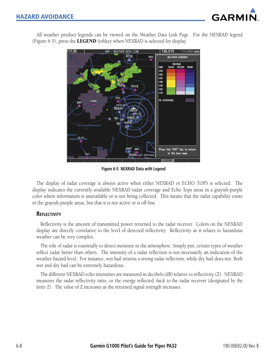 Garmin G1000 Piper PA32 User Manual | Page 288 / 450