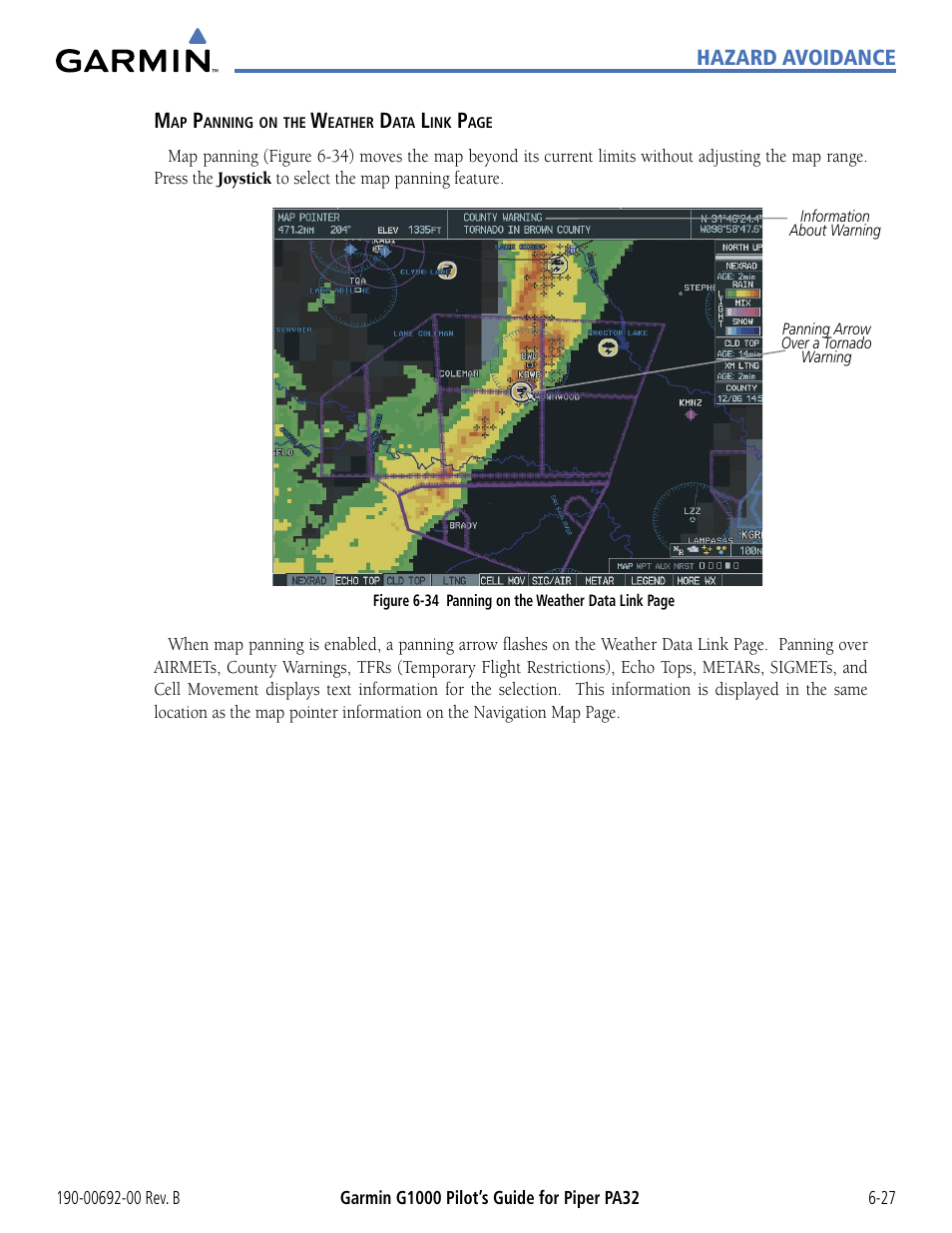 Garmin G1000 Piper PA32 User Manual | Page 307 / 450