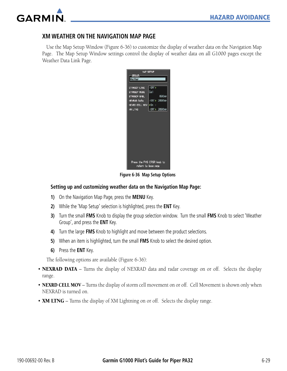 Garmin G1000 Piper PA32 User Manual | Page 309 / 450