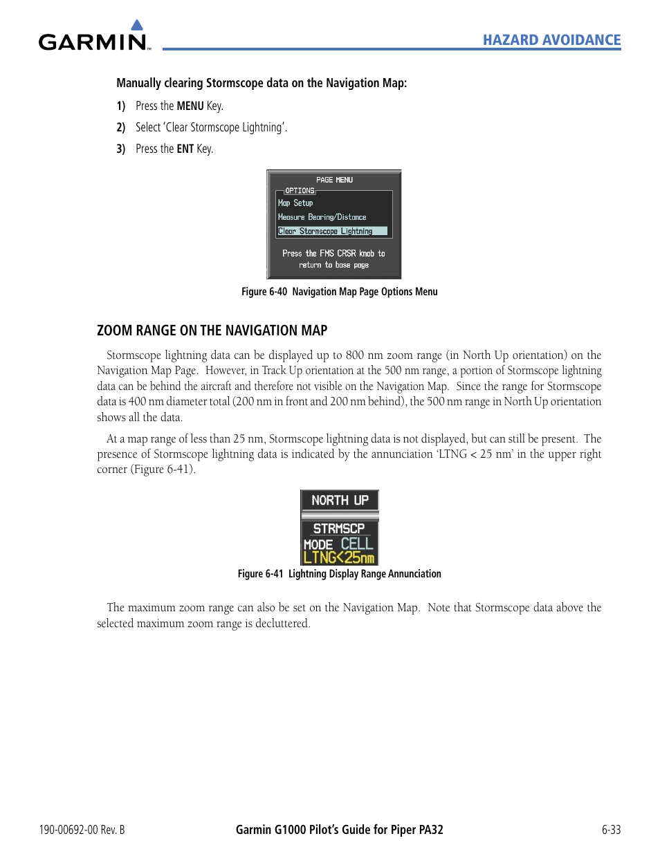 Garmin G1000 Piper PA32 User Manual | Page 313 / 450