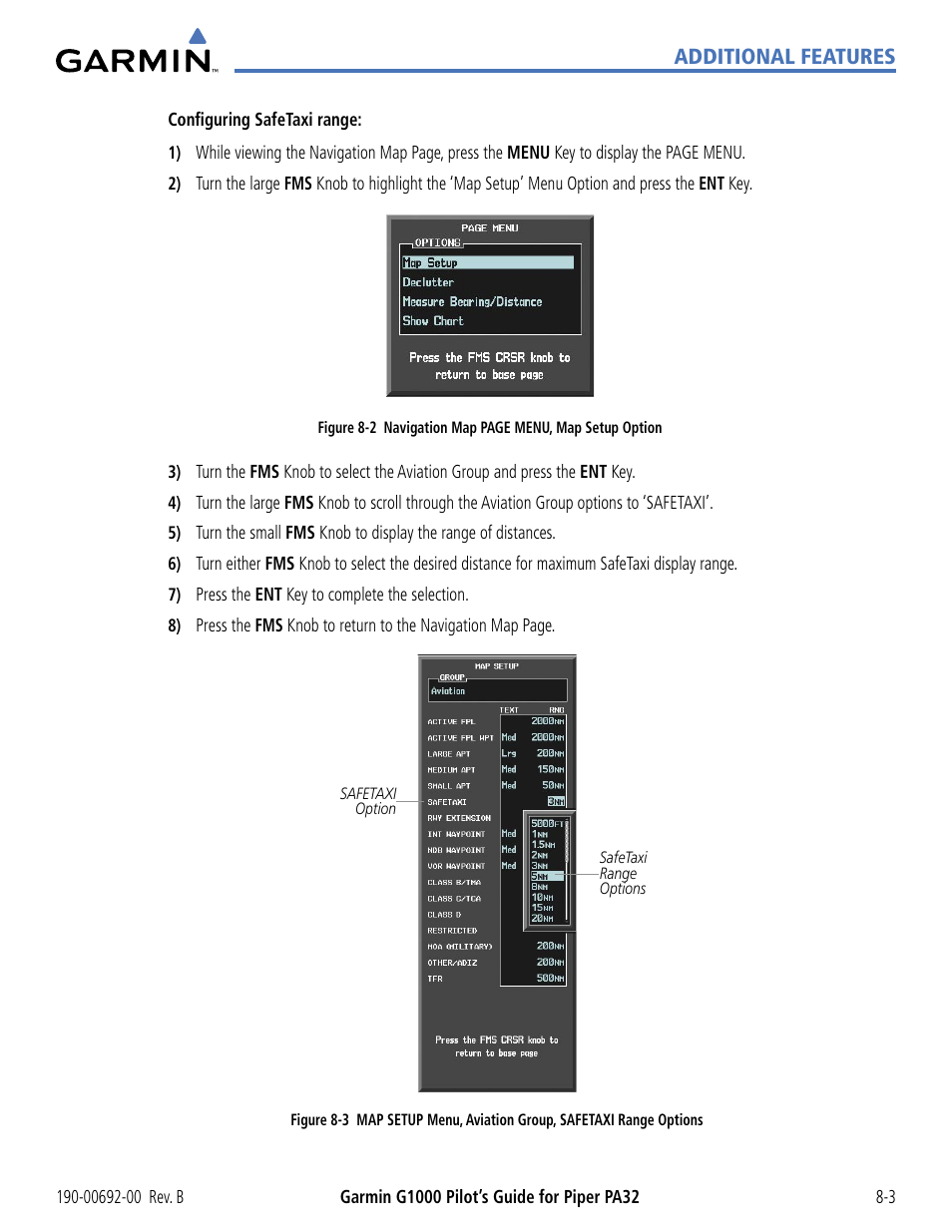 Additional features | Garmin G1000 Piper PA32 User Manual | Page 355 / 450