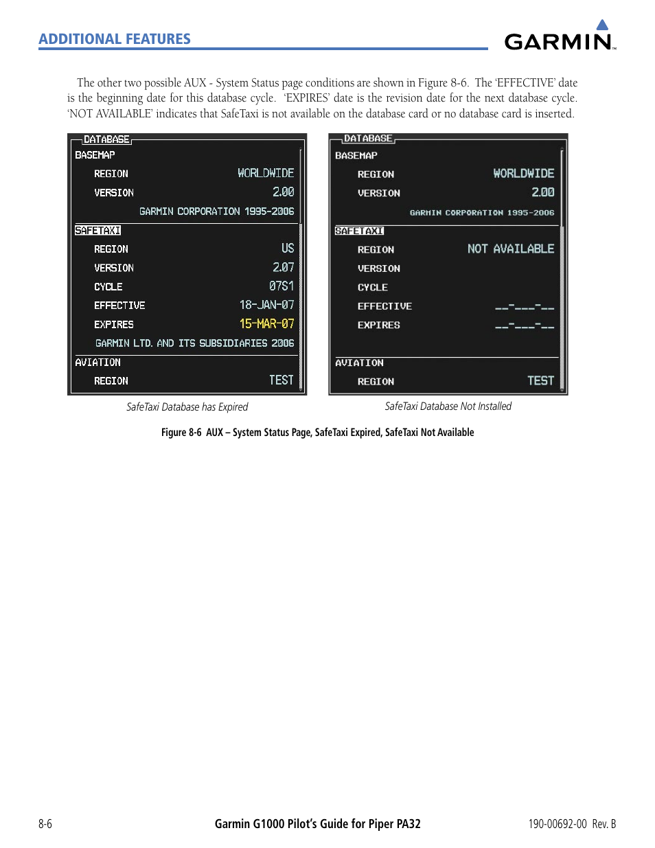 Garmin G1000 Piper PA32 User Manual | Page 358 / 450