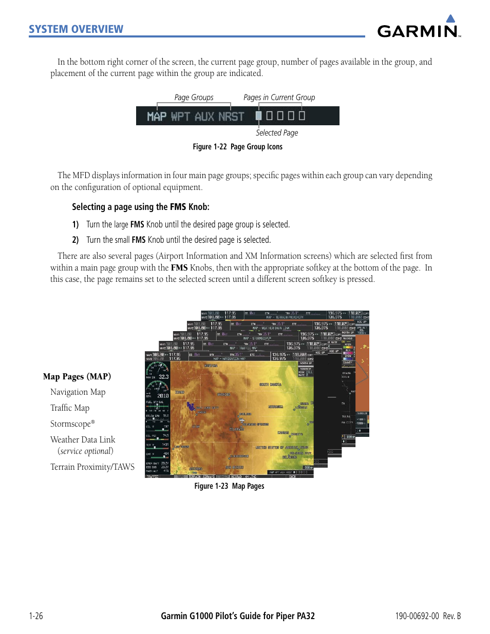 System overview | Garmin G1000 Piper PA32 User Manual | Page 36 / 450