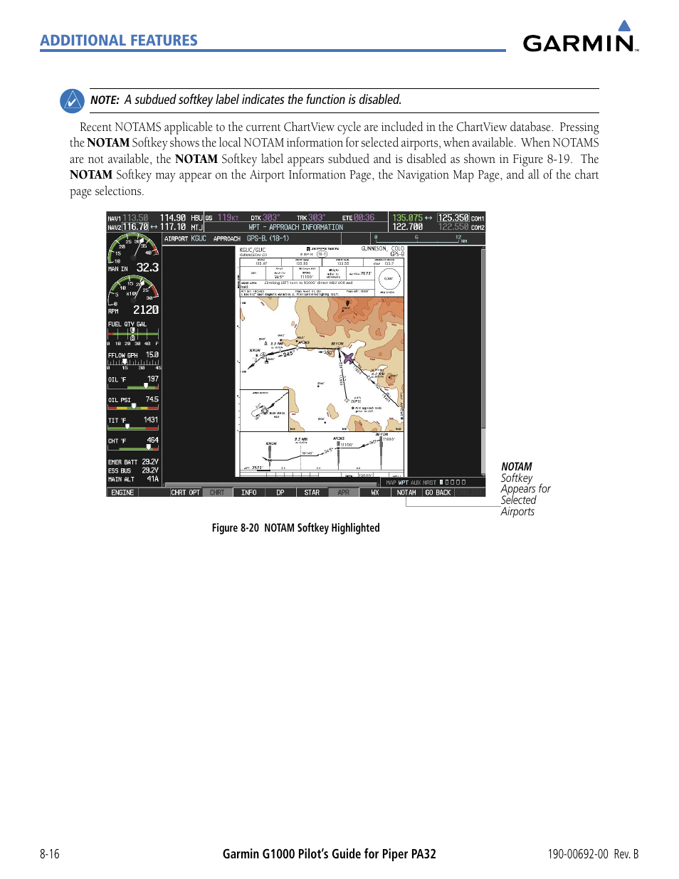 Additional features | Garmin G1000 Piper PA32 User Manual | Page 368 / 450