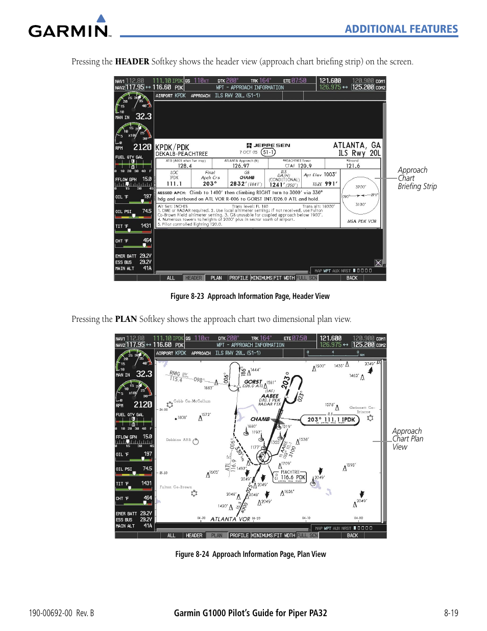 Additional features | Garmin G1000 Piper PA32 User Manual | Page 371 / 450