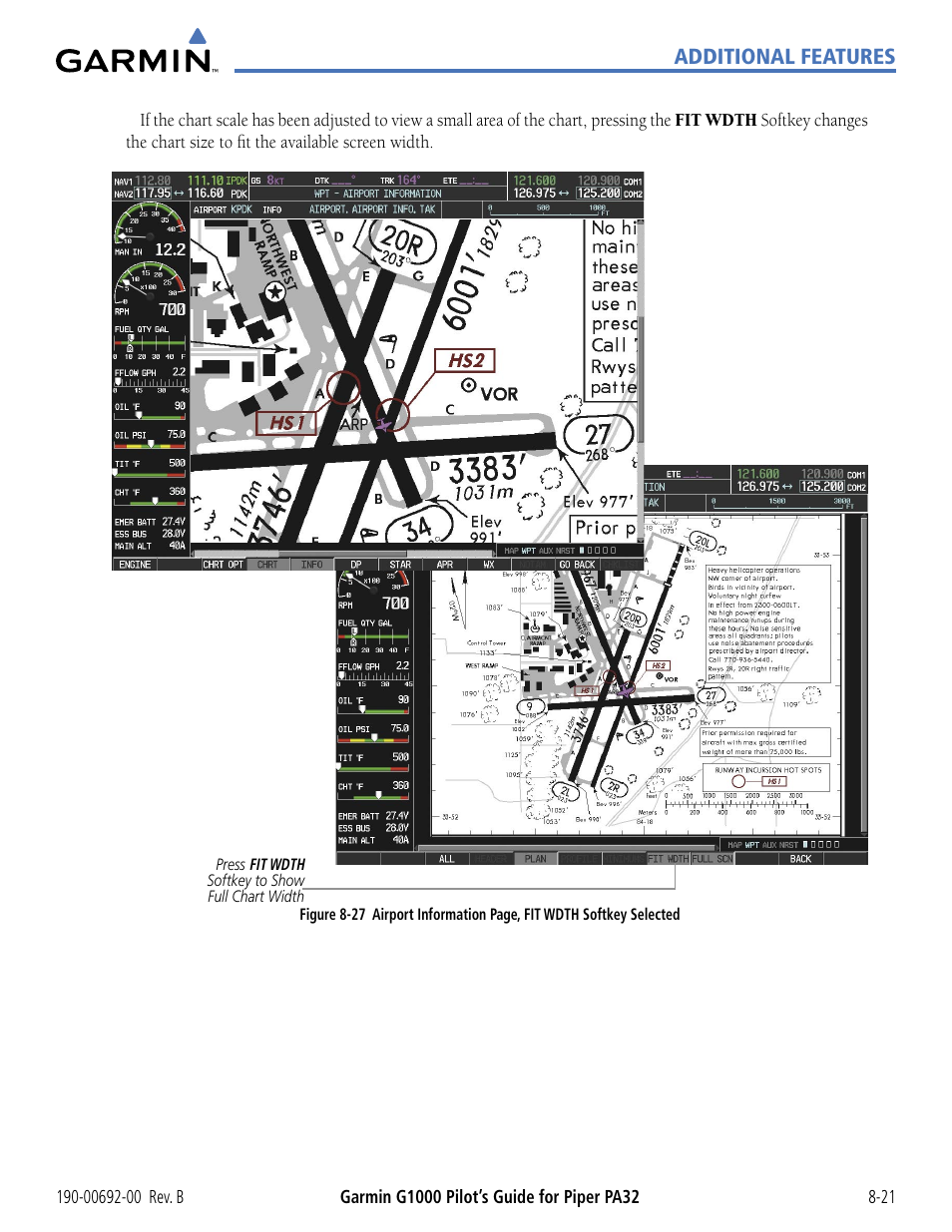 Additional features | Garmin G1000 Piper PA32 User Manual | Page 373 / 450