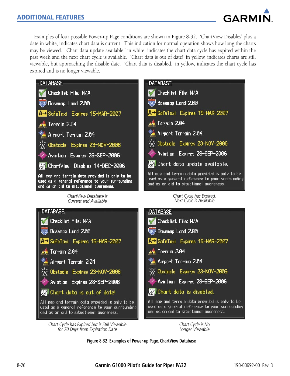 Additional features | Garmin G1000 Piper PA32 User Manual | Page 378 / 450