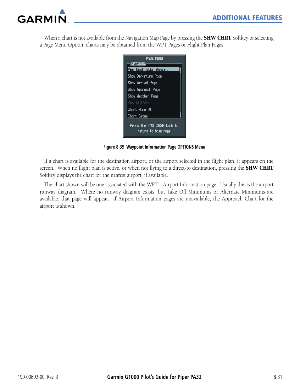 Garmin G1000 Piper PA32 User Manual | Page 383 / 450