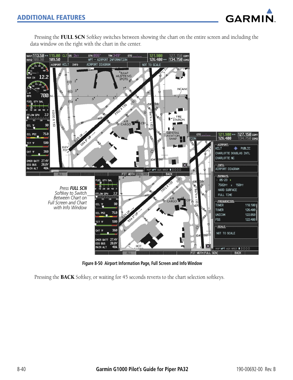 Additional features | Garmin G1000 Piper PA32 User Manual | Page 392 / 450